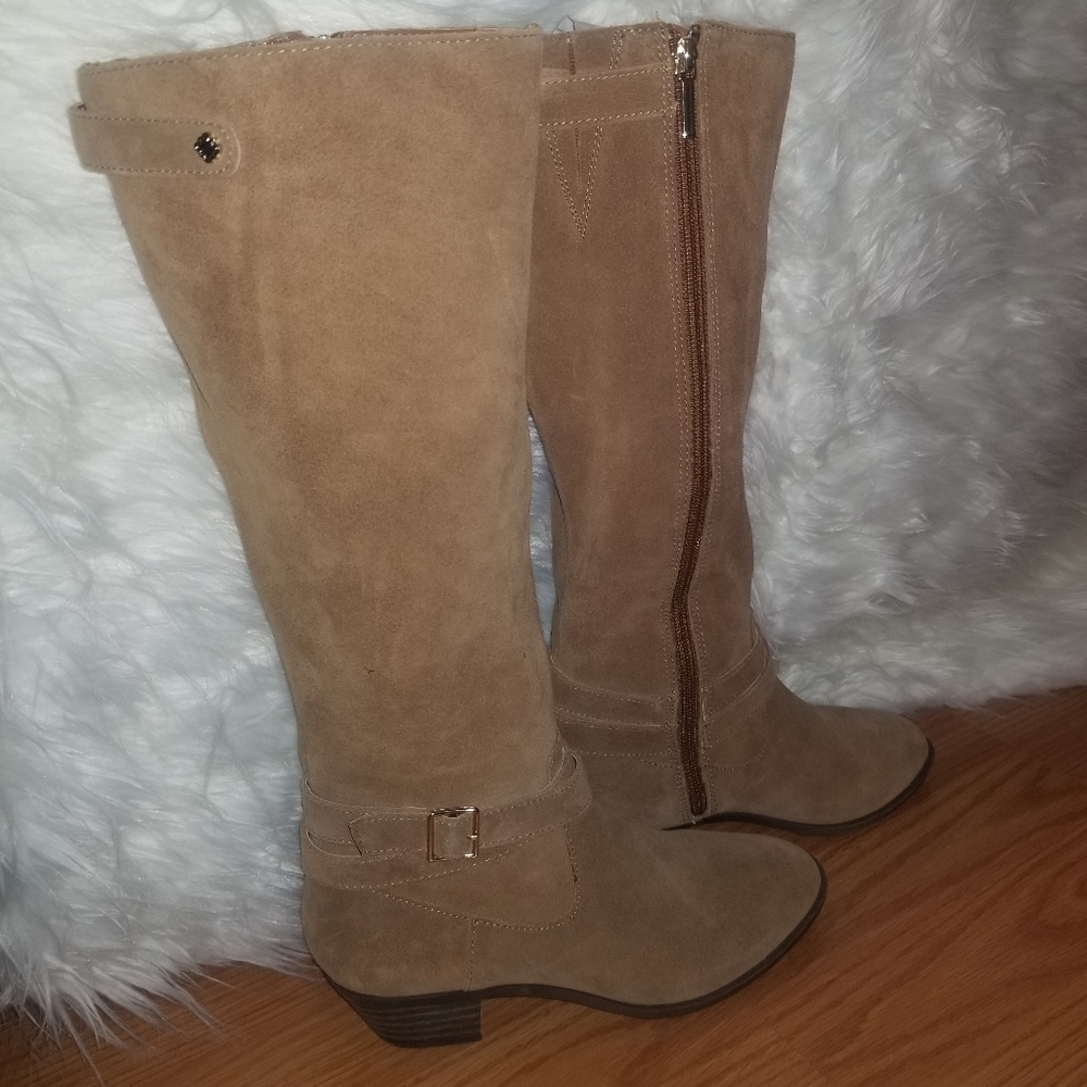 New suede knee high boots